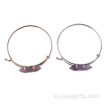 Hexagon Prism Amethyst Natural Gems Bracelet Bangle